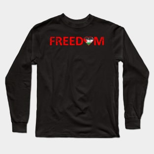 We Want Freedom Of Palestine By Heart Stop Killing Long Sleeve T-Shirt